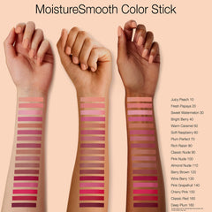 Neutrogena MoistureSmooth Color Lip Stick Deep Plum swatch with rich pigment.