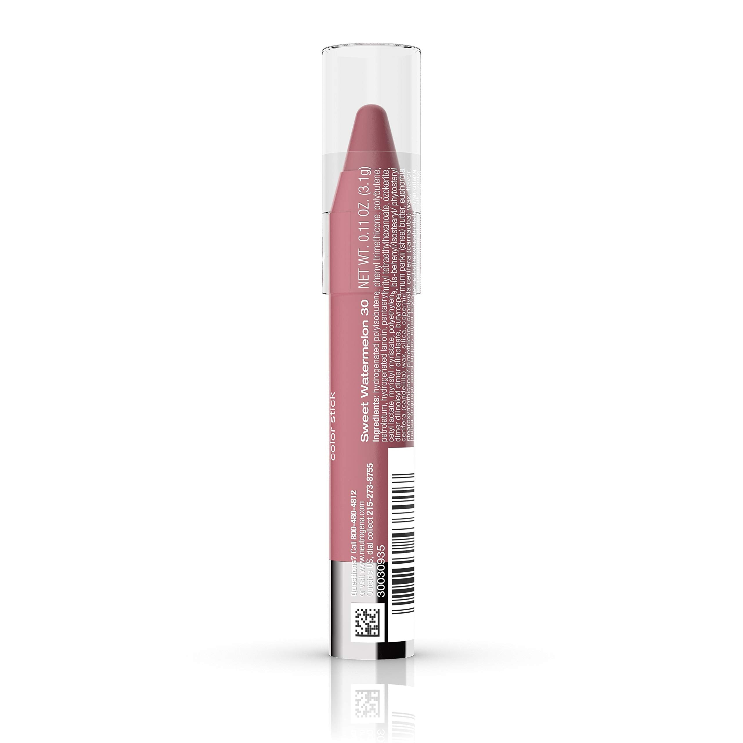 Neutrogena MoistureSmooth Color Stick glides on easily for smooth lips