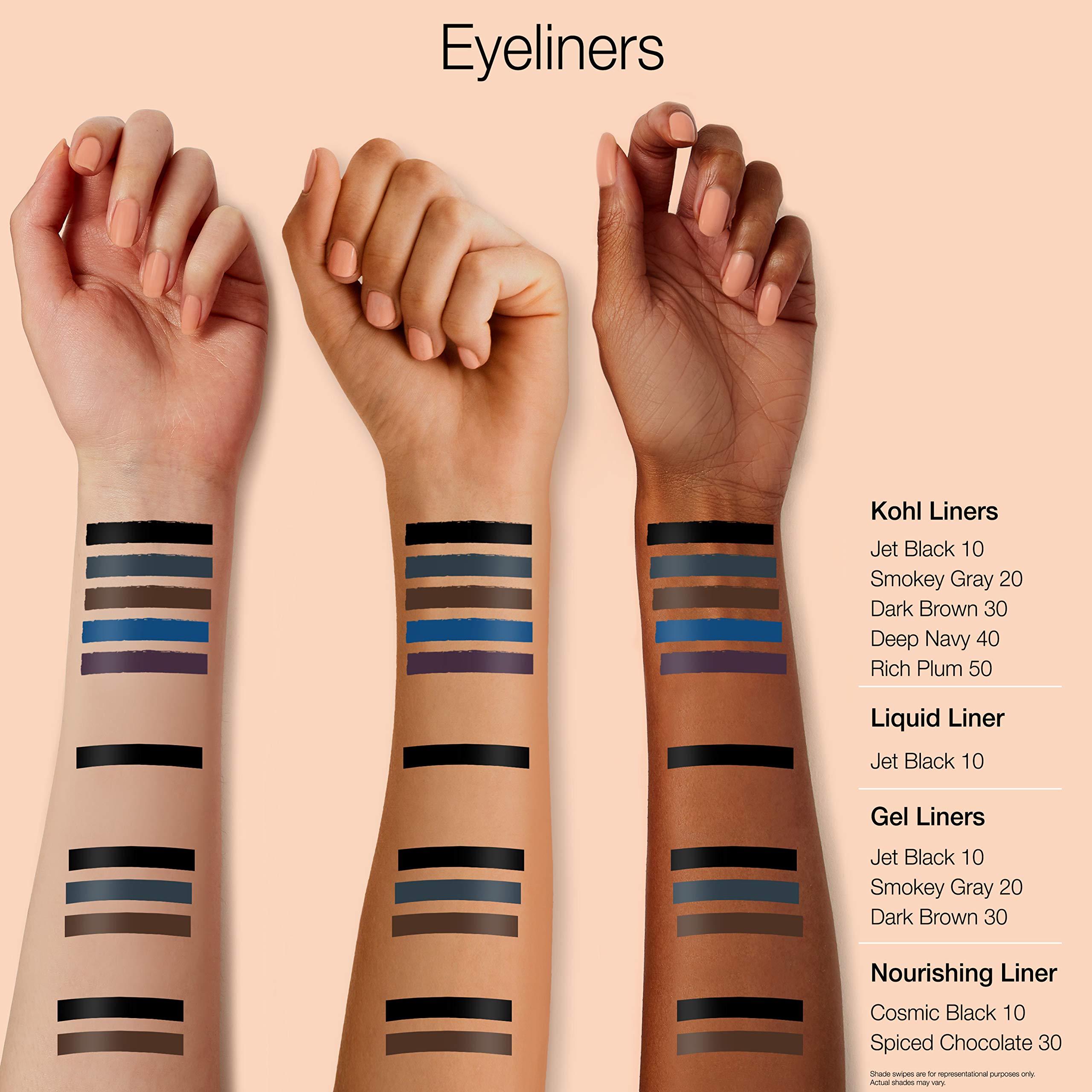 Neutrogena Nourishing Eyeliner Pencil long-wear formula on eyelid.