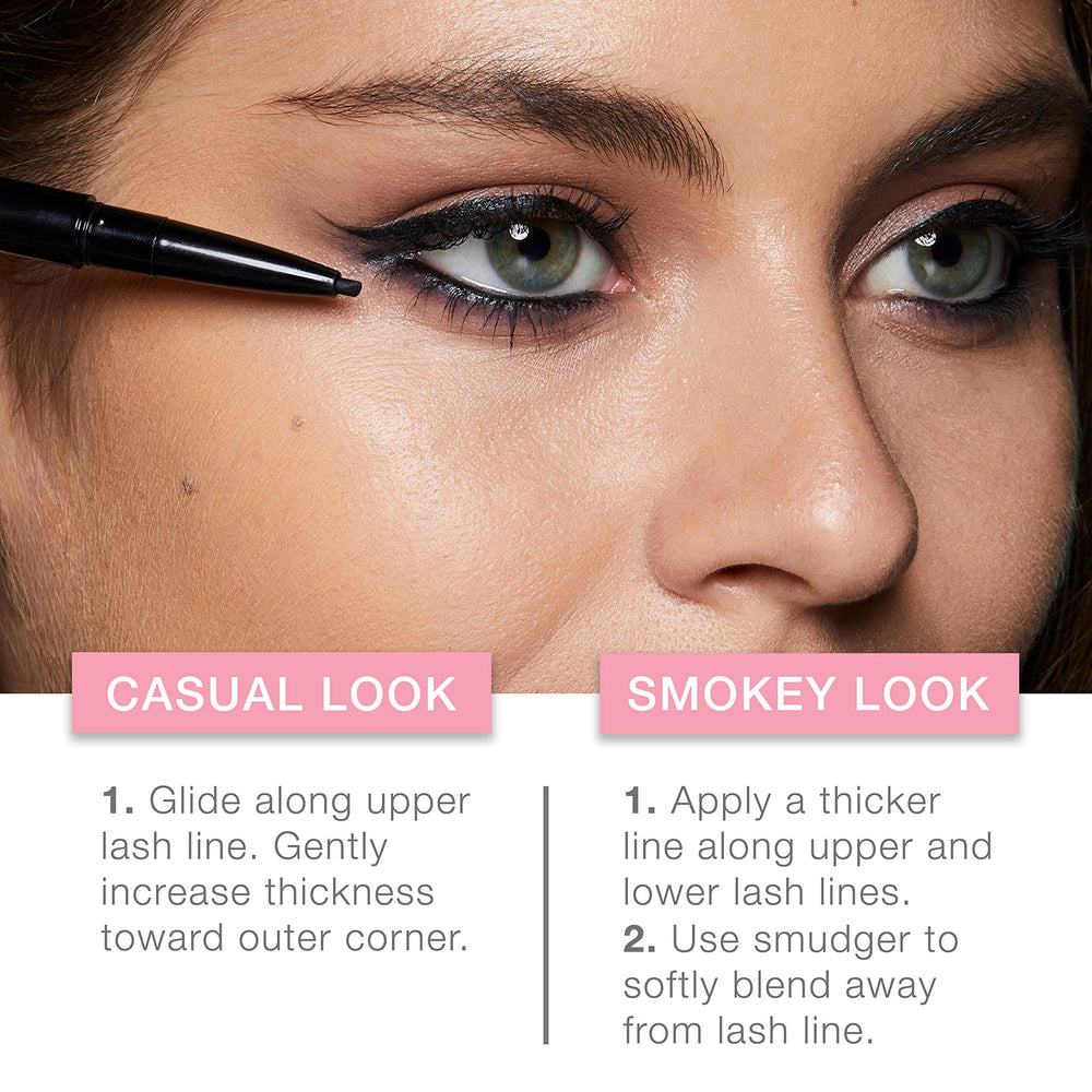 Neutrogena Nourishing Eyeliner Pencil Cosmic Black swatch on skin.