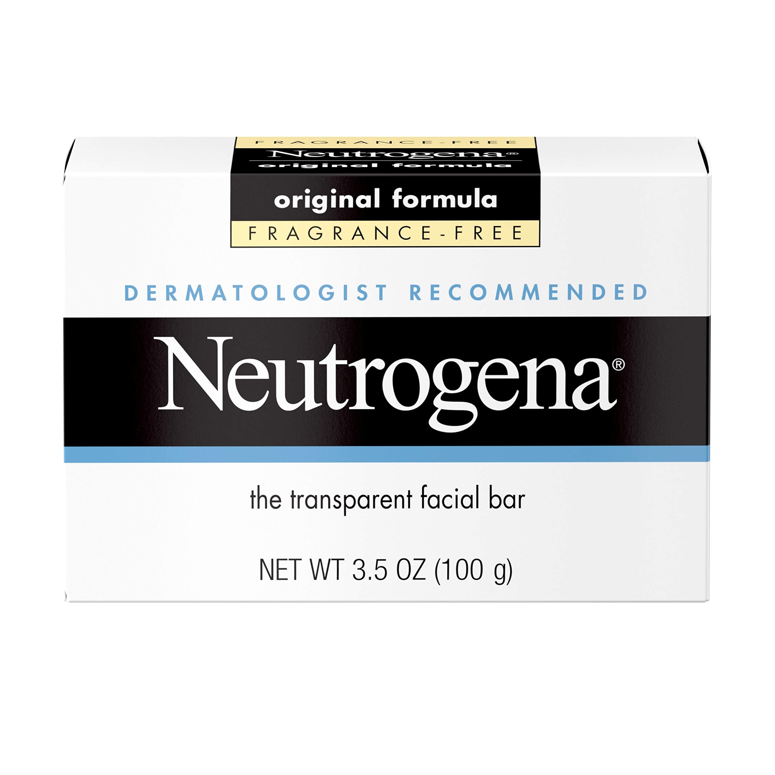 Neutrogena Original Amber Bar fragrance-free with no dyes or harsh detergents.
