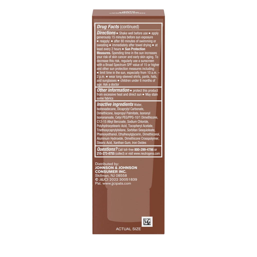 Neutrogena Purescreen 1.1 fl oz tube fits in a daily bag.