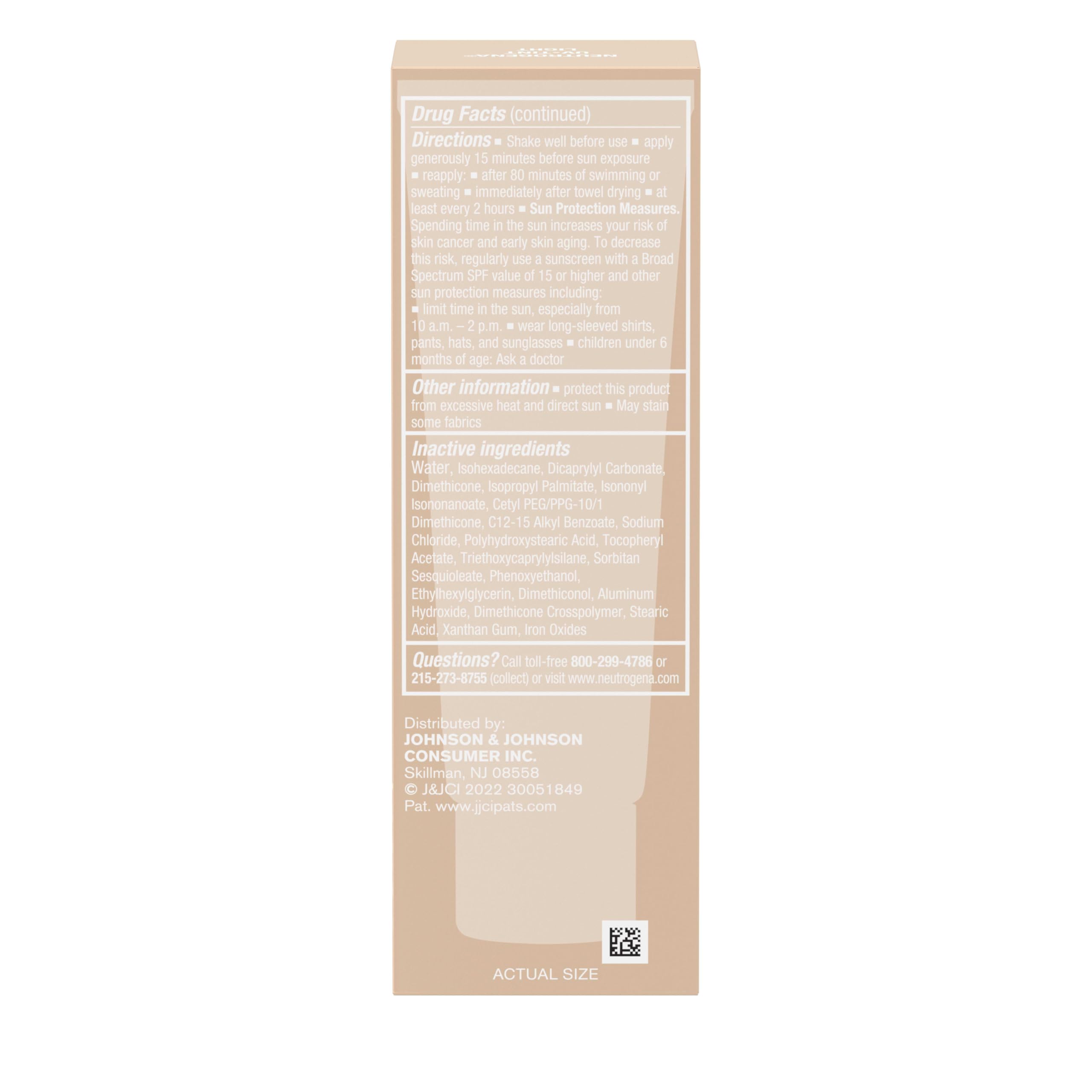 Neutrogena Purescreen+ blend-under-makeup demonstrates seamless integration with makeup.
