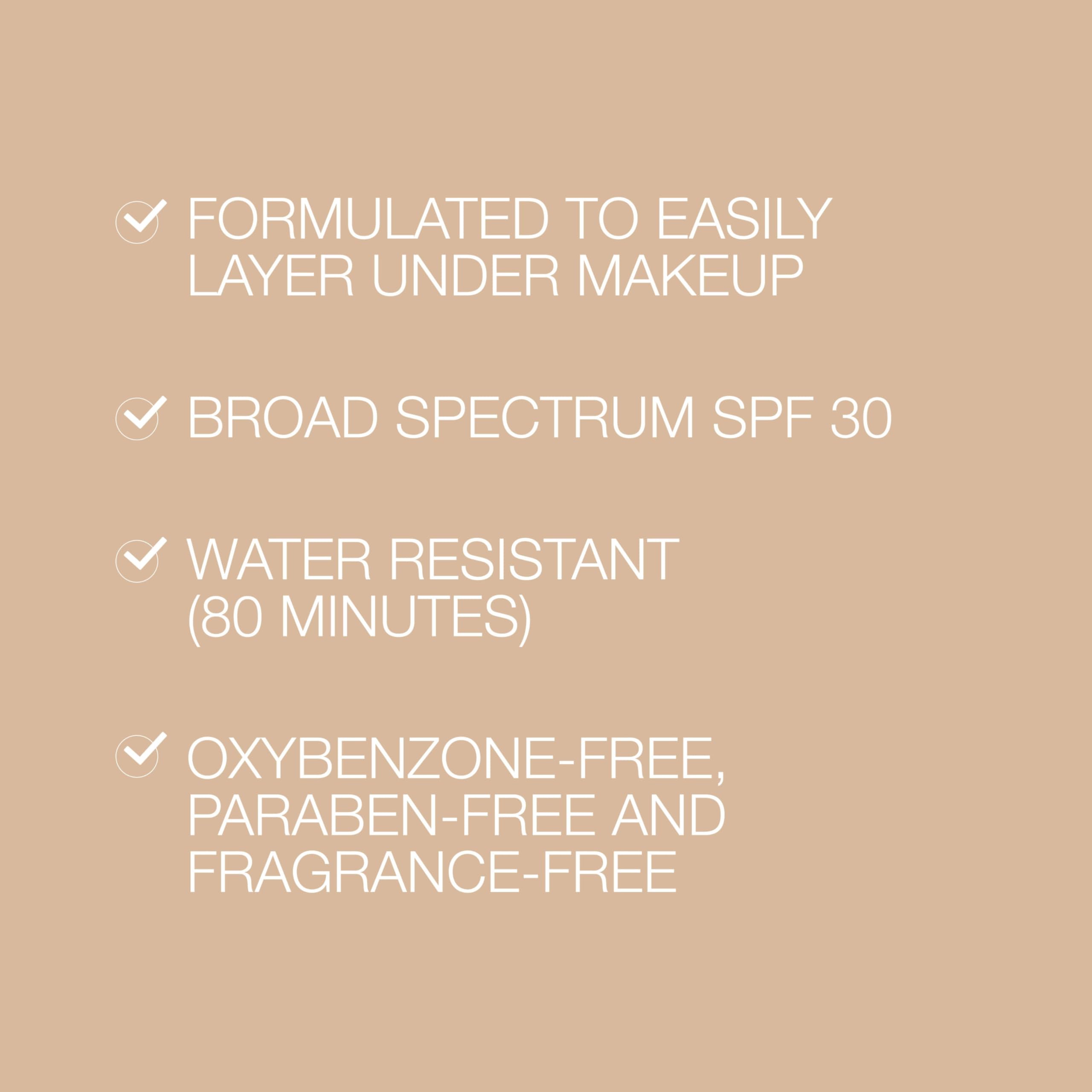 Neutrogena Purescreen+ texture closeup highlights lightweight, non-greasy feel.