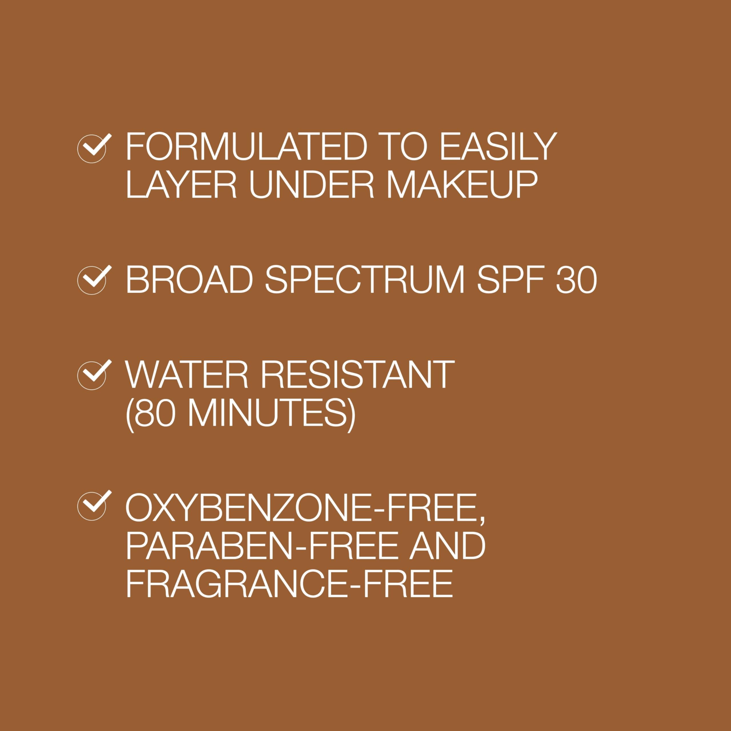 Neutrogena Purescreen+ tinted sunscreen silky texture leaves dewy finish on skin