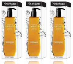 Neutrogena Rainbath 3-pack 40oz bottles featuring original fragrance for refreshing showers.