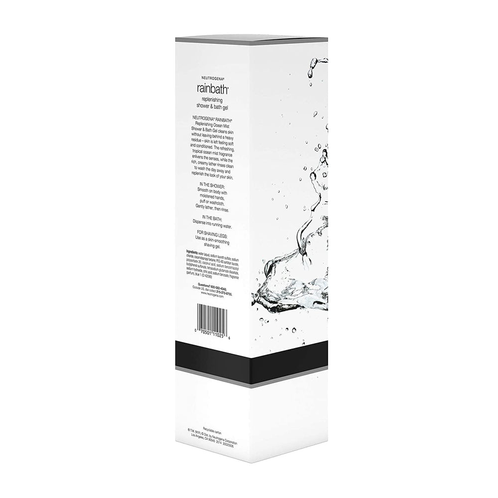 Neutrogena Rainbath foamy lather ready to cleanse and moisturize skin.