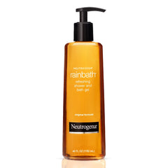 Neutrogena Rainbath front label shows a mega-size bottle for long-lasting use