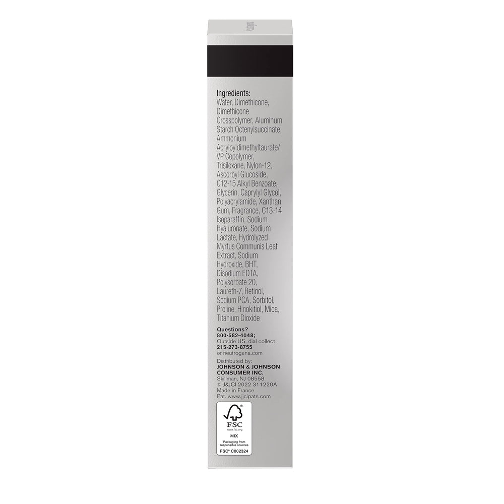 Neutrogena Rapid Tone Repair serum during routine shows morning and night use.