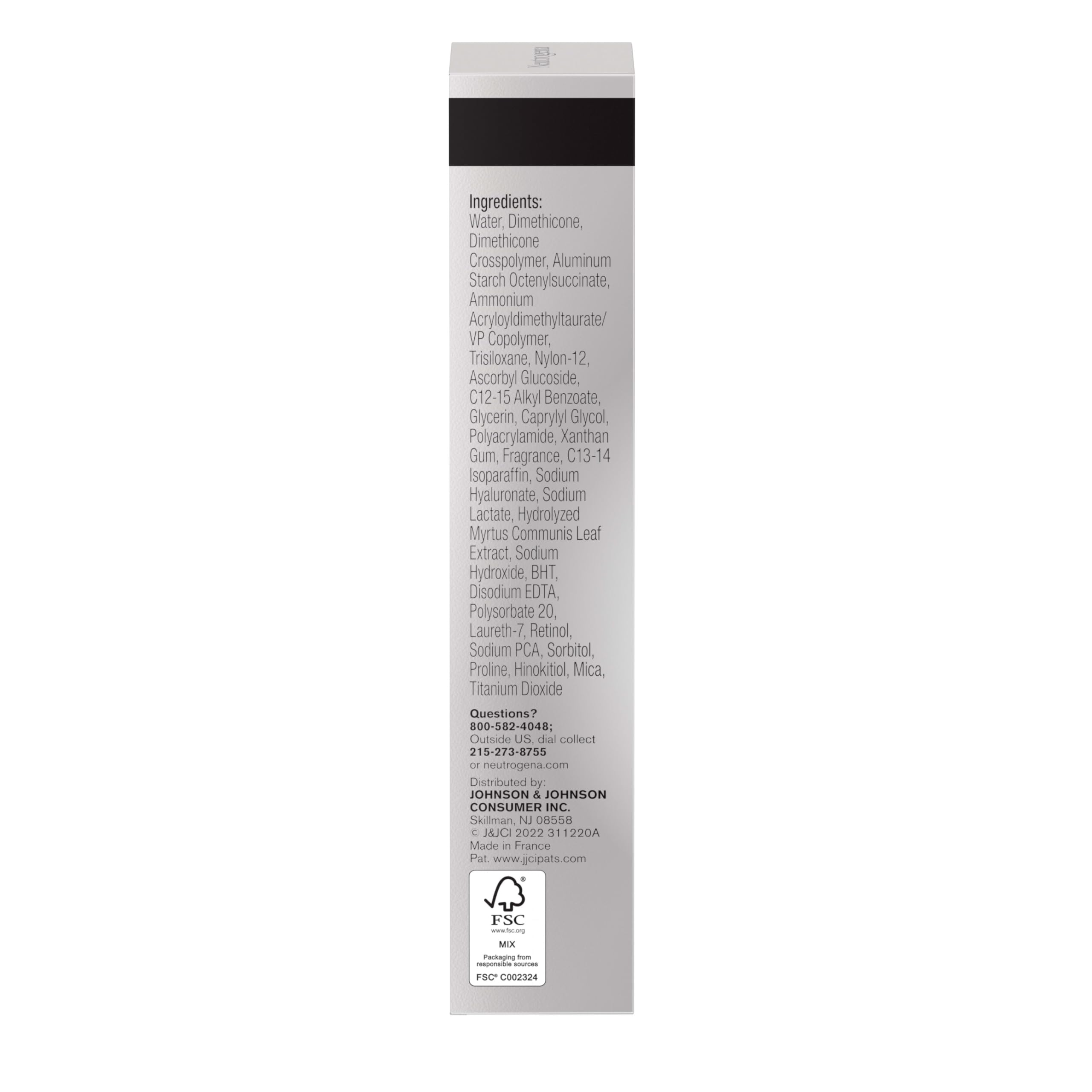 Neutrogena Rapid Tone Repair serum on face demonstrates daily brightening.