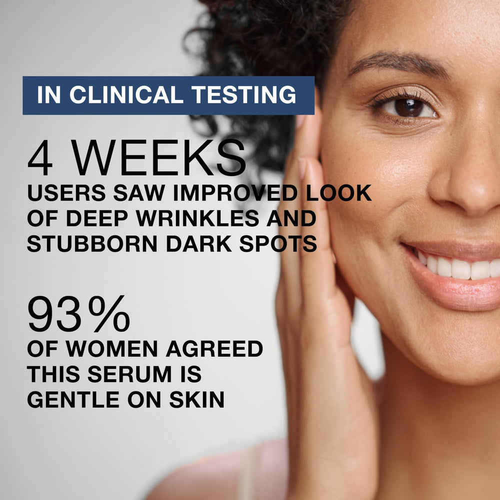 Neutrogena Rapid Wrinkle Pro+ serum on clean skin ready to absorb