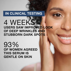 Neutrogena Rapid Wrinkle Pro+ serum on clean skin ready to absorb