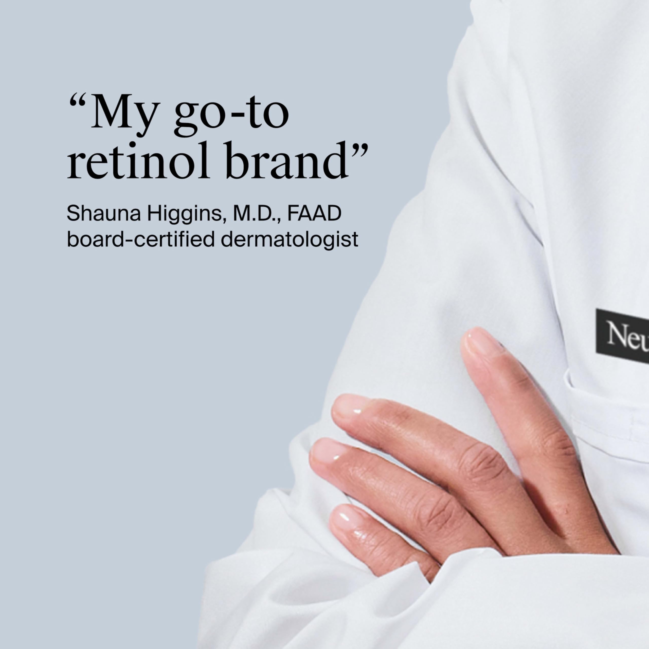 Neutrogena Rapid Wrinkle Repair cream swirl on skin surface for even application.