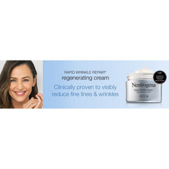 Neutrogena Rapid Wrinkle Repair cream texture swatch demonstrating rich hydration