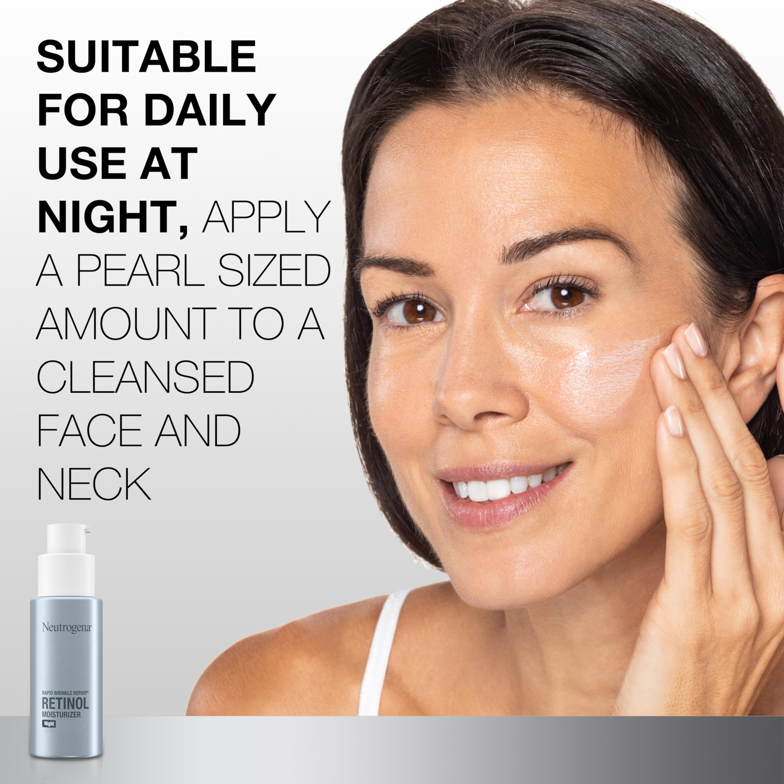 Neutrogena Rapid Wrinkle Repair packaging box showing product and usage basics.
