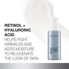 Neutrogena Rapid Wrinkle Repair night cream texture indicating creamy, hydrating consistency.