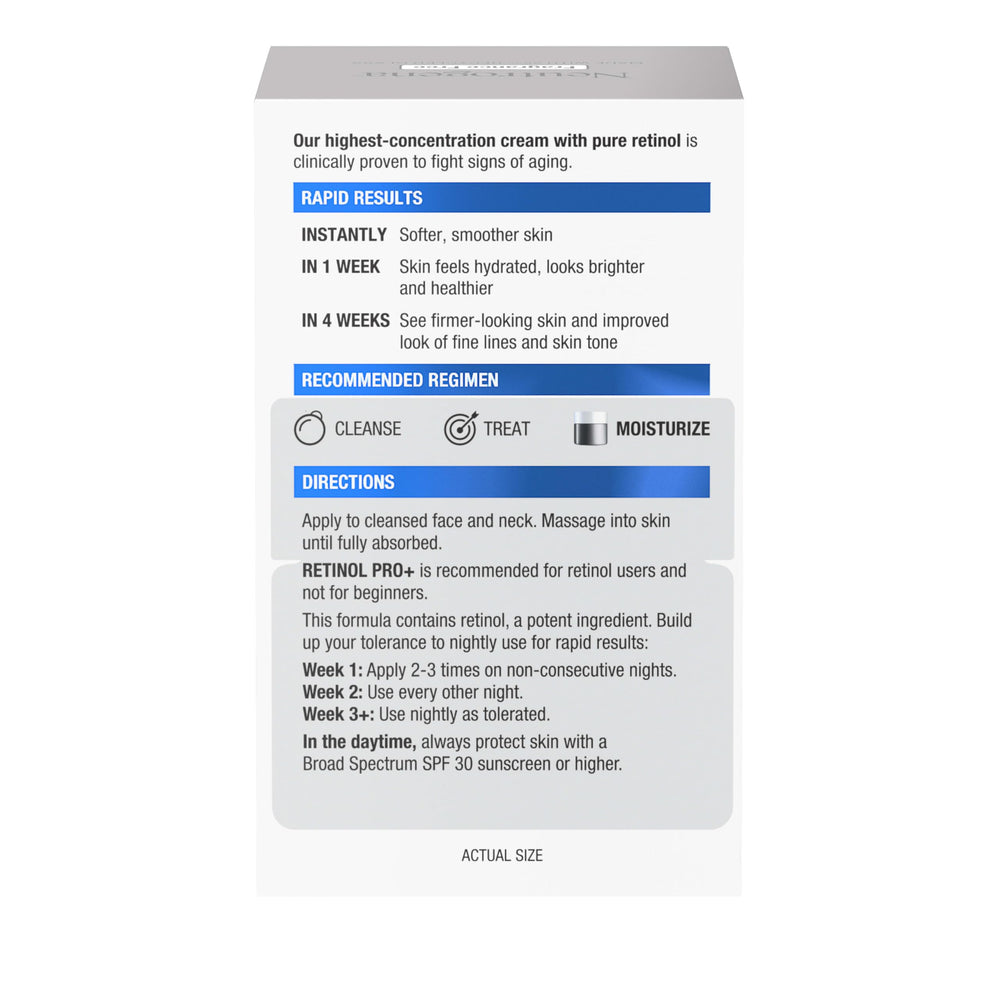 Neutrogena Rapid Wrinkle Repair packaging front highlighting dermatologist-recommended branding