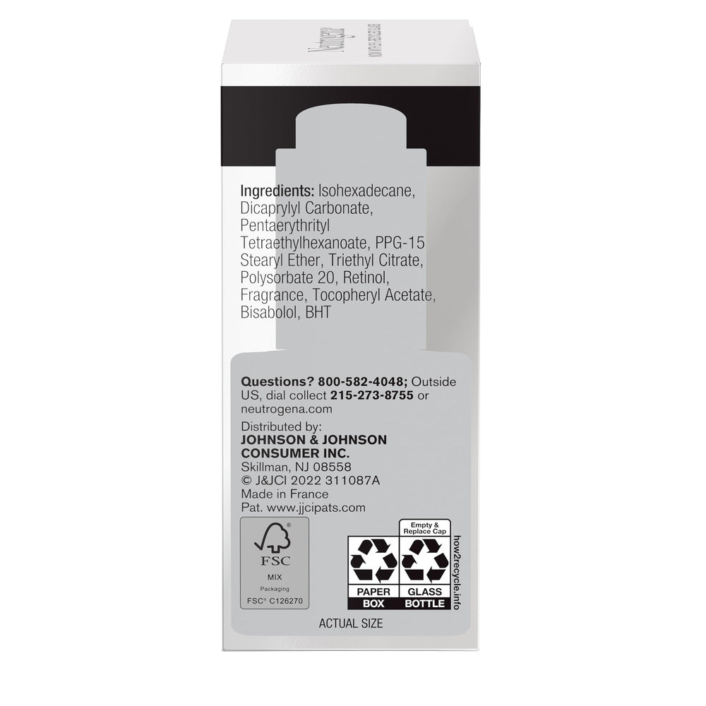 Night-time routine scene featuring Neutrogena Retinol Oil for evening care