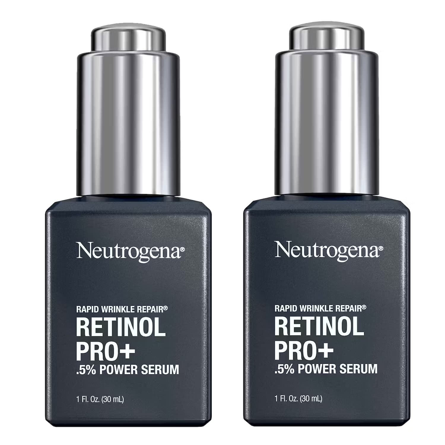 Neutrogena Rapid Wrinkle Repair Serum bottle showing 0.5% retinol for smoother skin