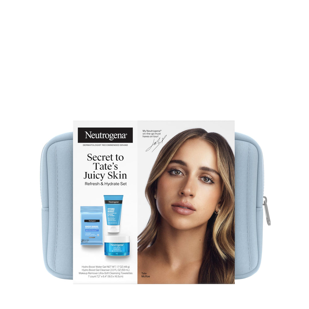 Neutrogena Refresh & Hydrate wipes packaging for on-the-go cleansing and makeup removal.