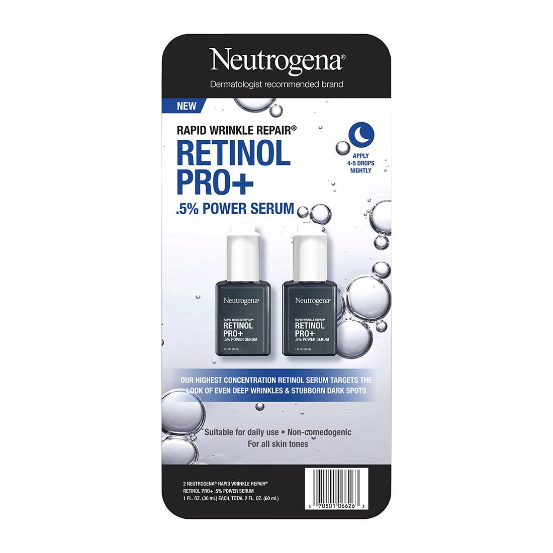 Neutrogena Retinol serum texture close-up suggesting silky application