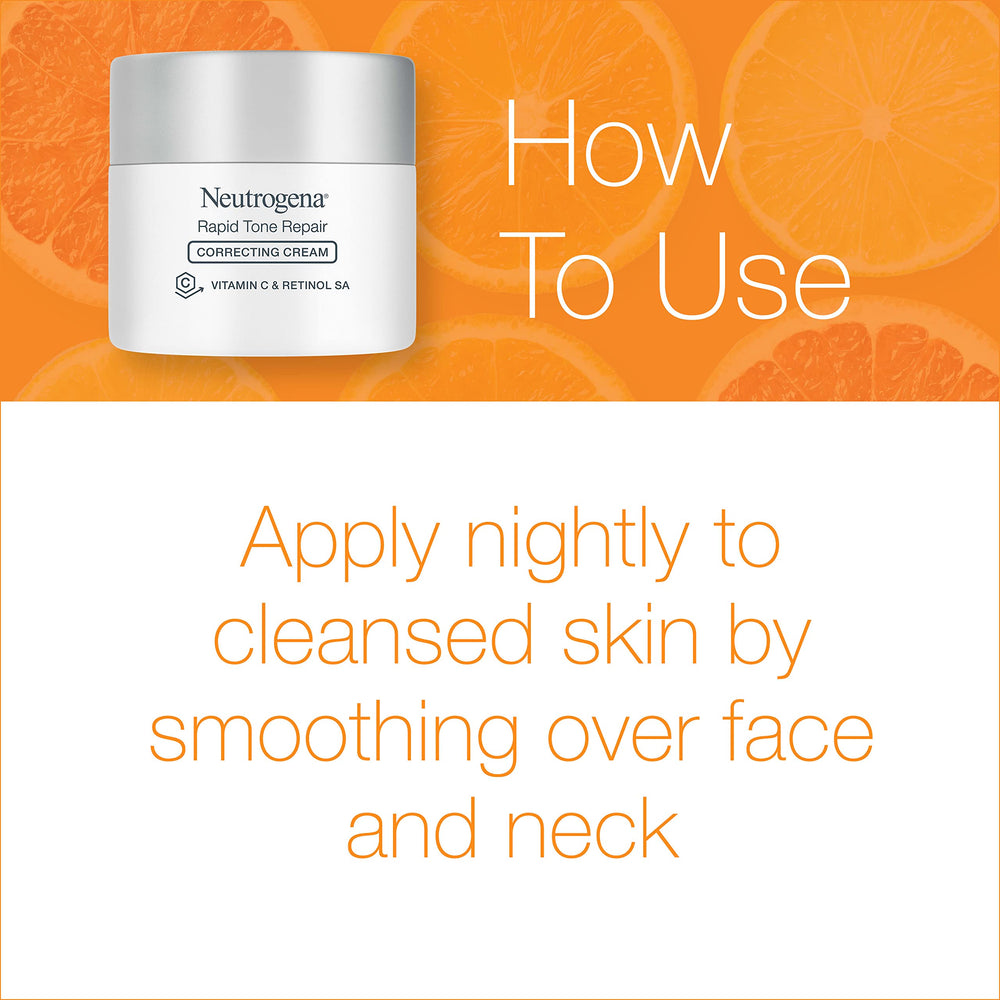 Neutrogena Retinol + Vitamin C Correcting Cream 1.7 oz jar for daily use.
