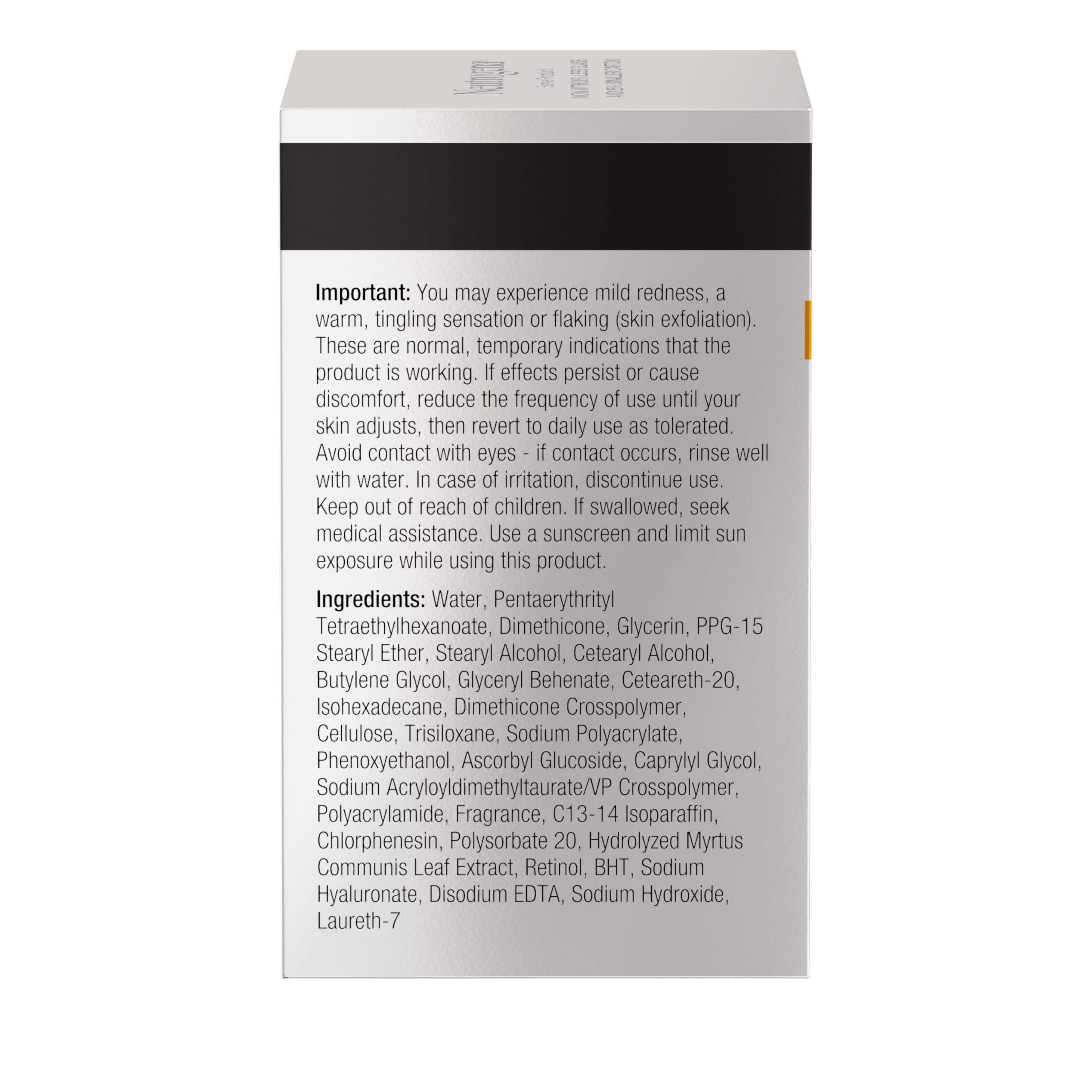 Neutrogena Retinol + Vitamin C Correcting Cream swirl texture close-up.