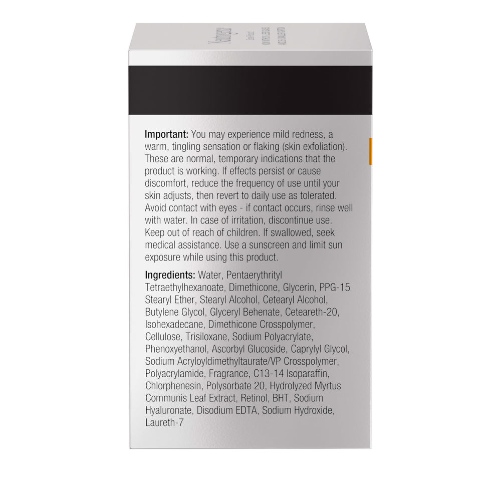 Neutrogena Retinol + Vitamin C Correcting Cream swirl texture close-up.