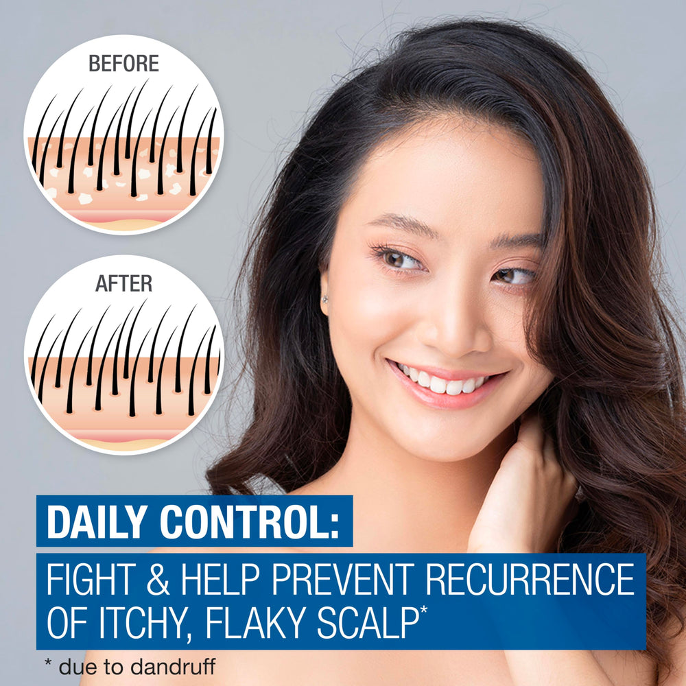 Neutrogena Scalp Therapy label closeup showing warm vanilla and toasted coconut aroma.