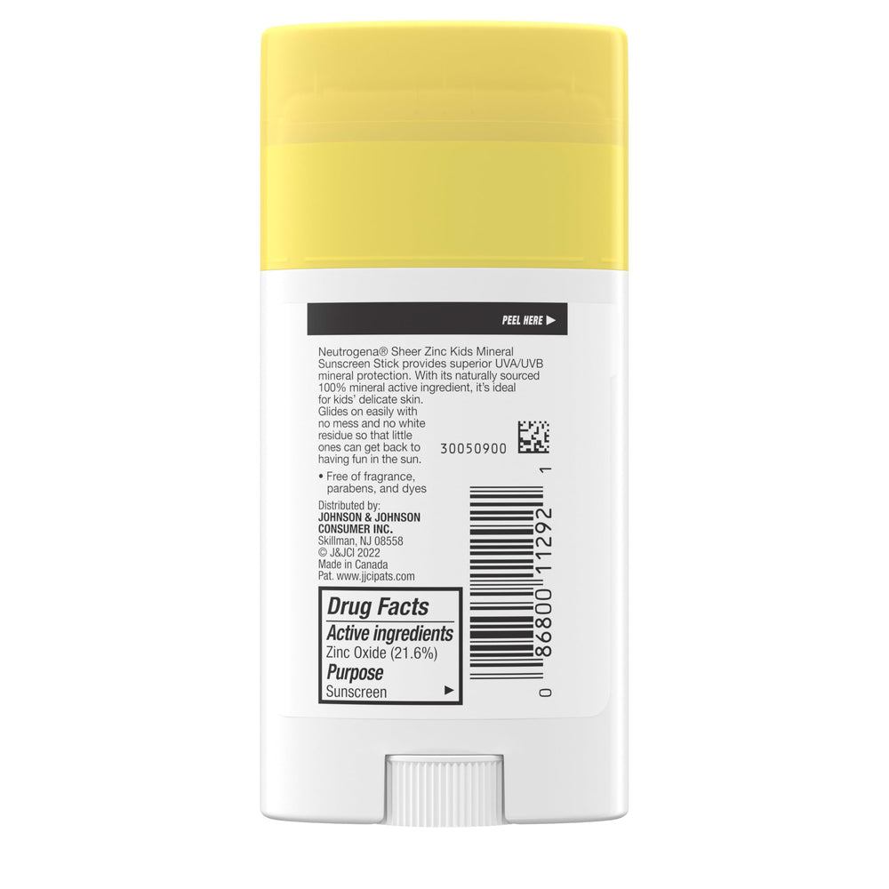 Neutrogena Sheer Zinc Kids Sunscreen Stick provides body coverage without mess