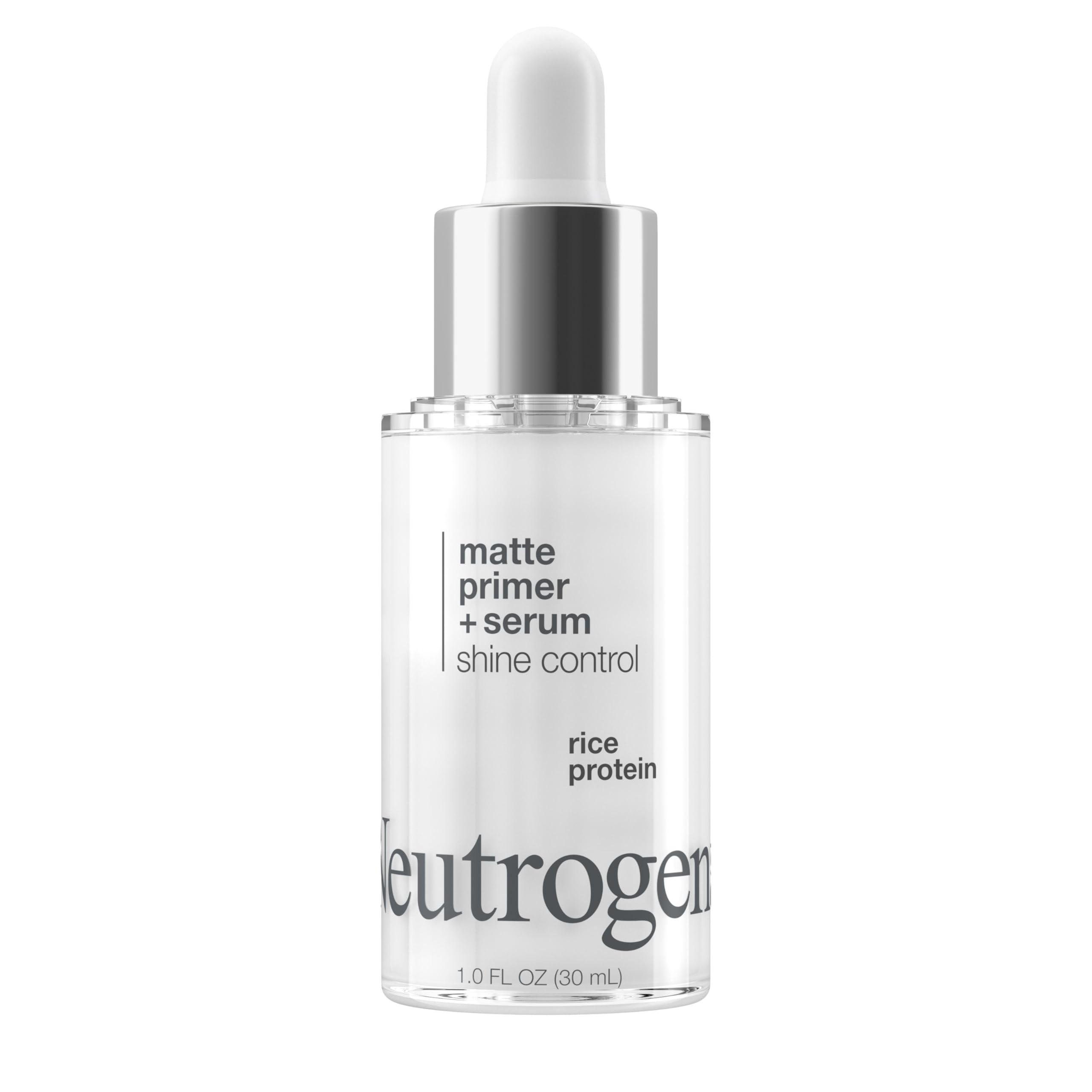 Neutrogena Shine Control matte-booster bottle ready for oil absorption and makeup prep.