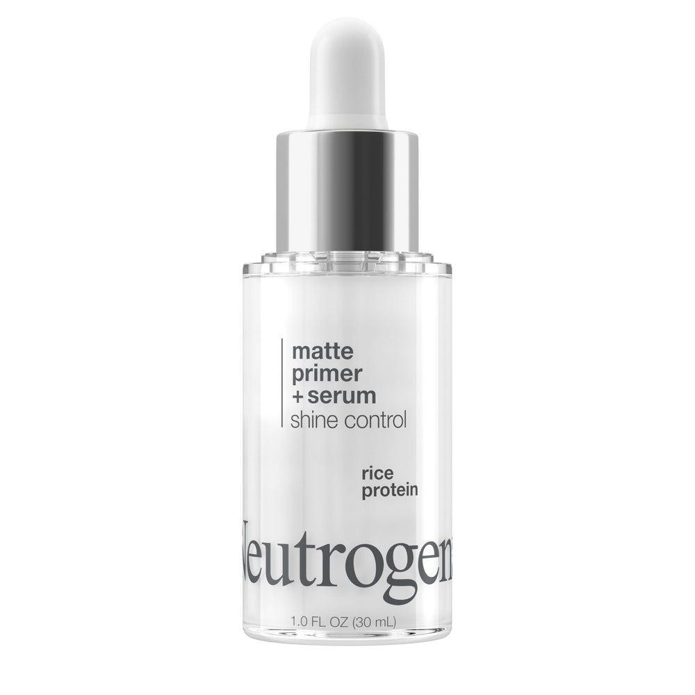 Neutrogena Shine Control matte-booster bottle ready for oil absorption and makeup prep.