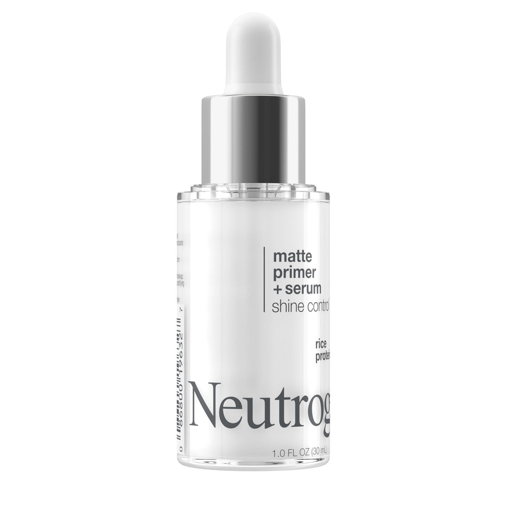 Neutrogena Shine Control matte finish on skin showcases shine-free complexion.
