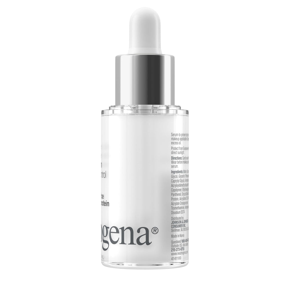 Neutrogena Shine Control primer before makeup illustrates smooth, even prep.