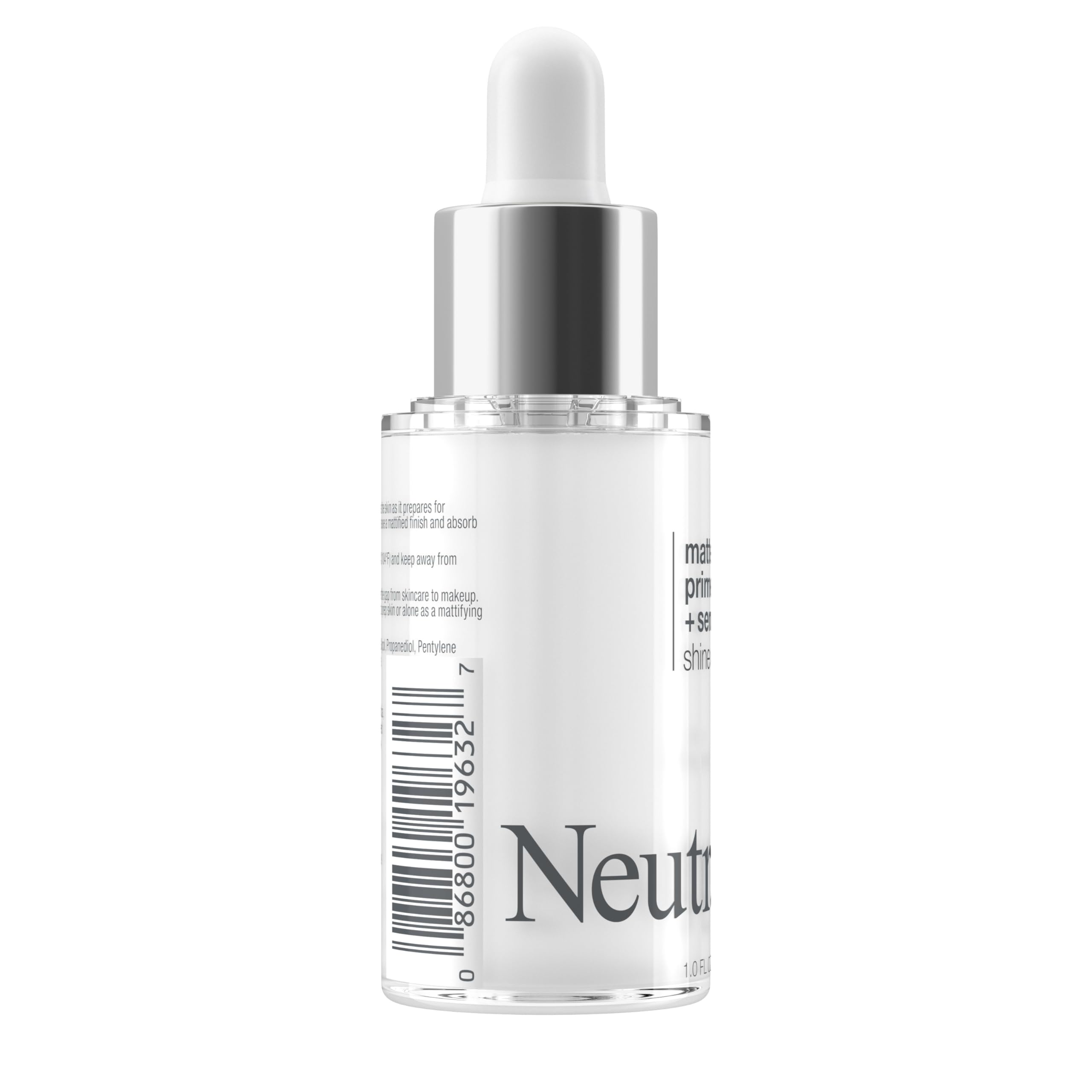Neutrogena Shine Control serum alone presents mattified, non-greasy look.