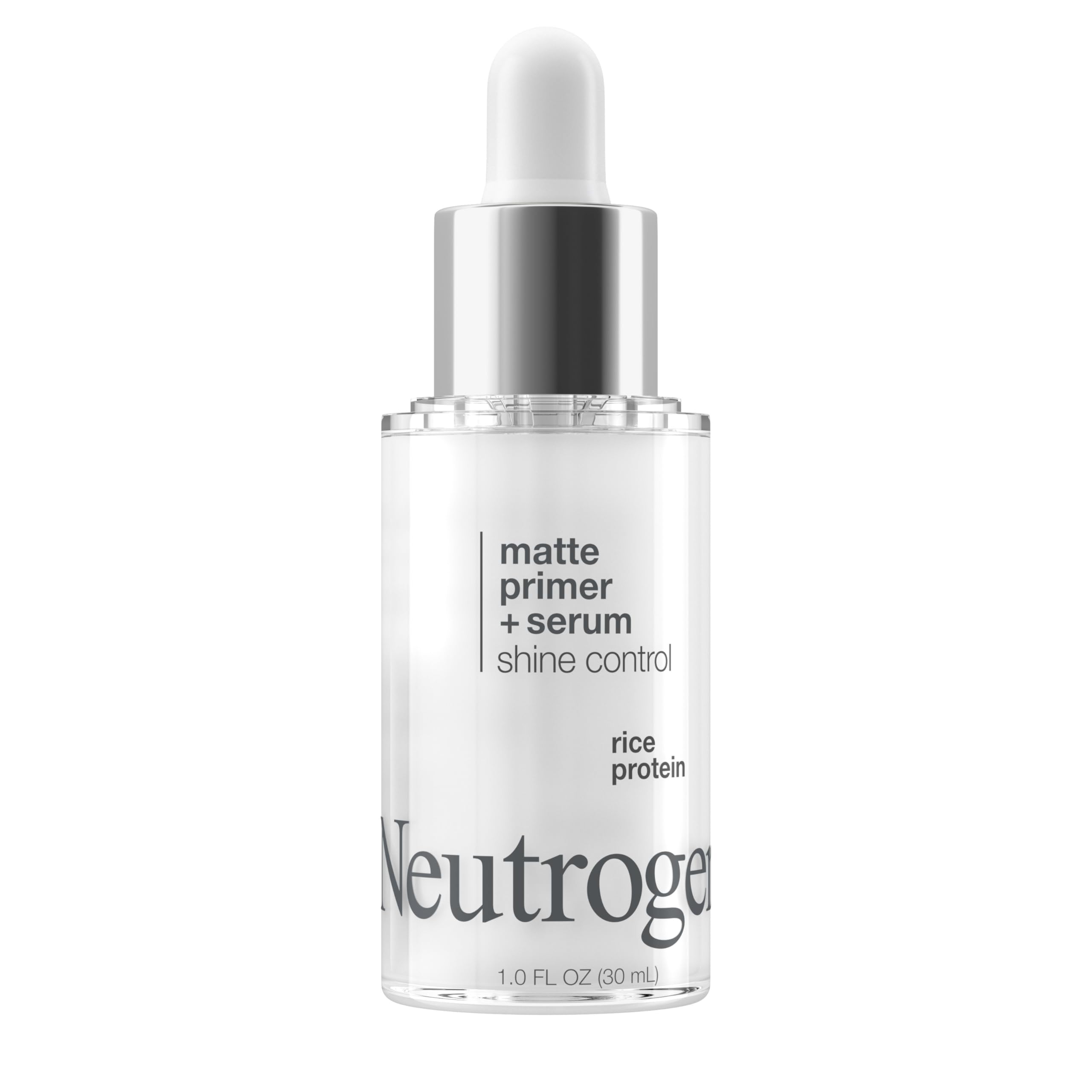 Neutrogena Shine Control two-in-one hybrid bottle emphasizes dual skincare and makeup benefits.