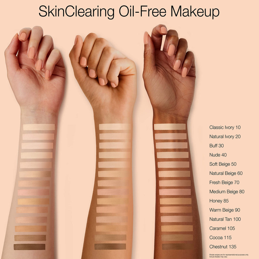 MicroClear technology image highlighting acne medicine infusion in Neutrogena foundation.