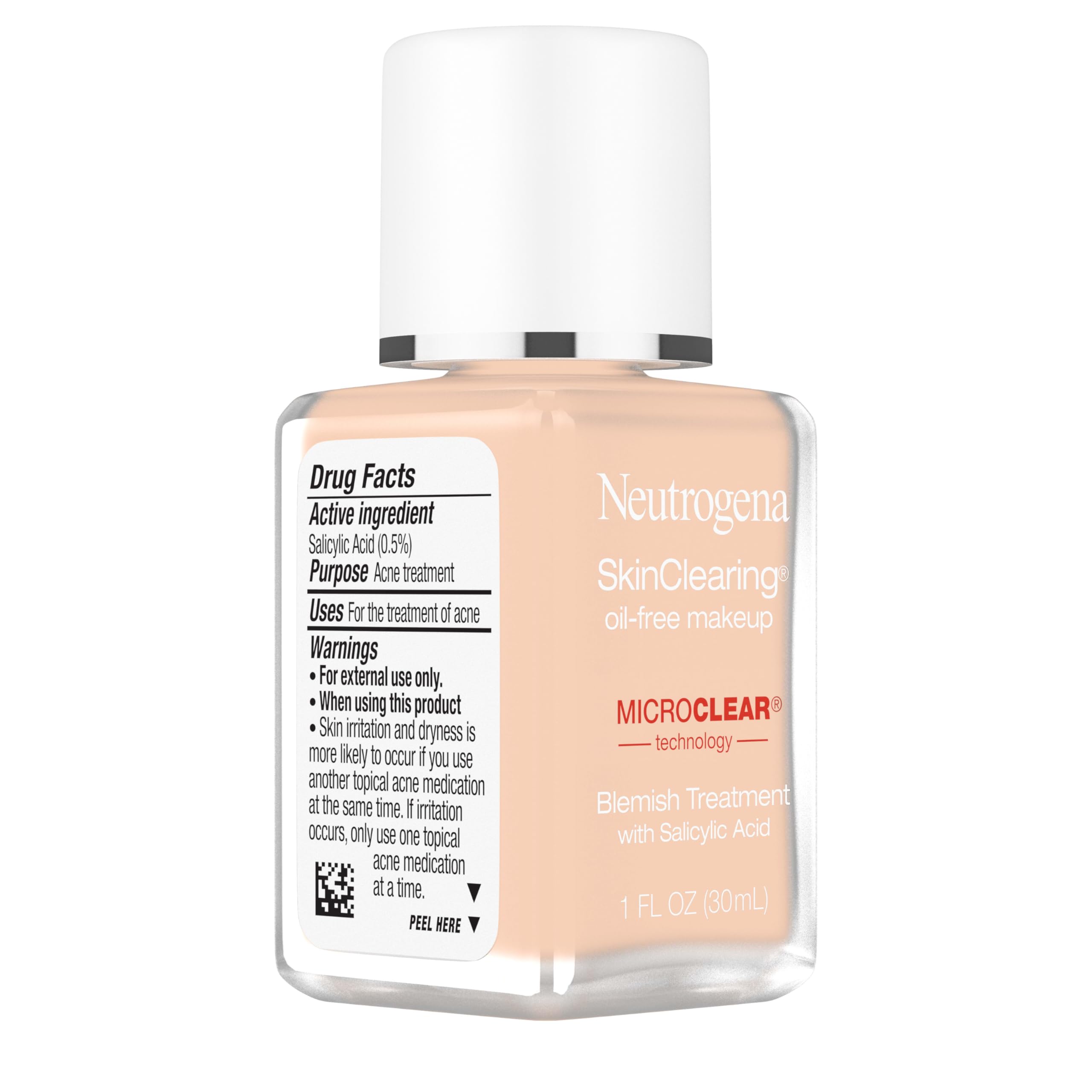 Neutrogena SkinClearing foundation packaging and bottle design.