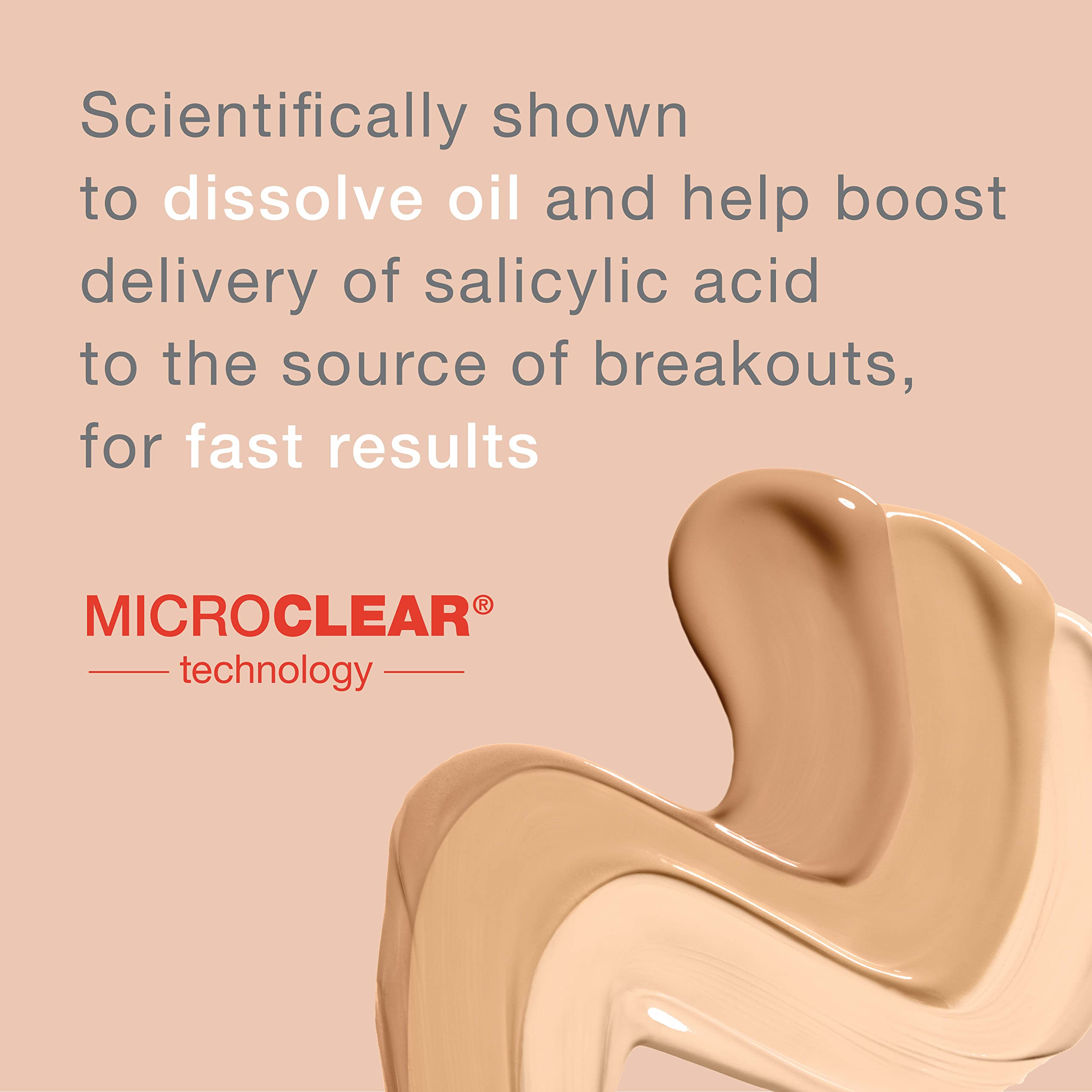 Neutrogena SkinClearing with MicroClear technology highlights blemish-fighting action.