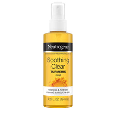 Neutrogena Soothing Clear Turmeric Mist bottle delivers oil-free hydration for acne-prone skin.