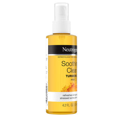 Neutrogena Soothing Clear Turmeric Mist close-up shows turmeric detail and antioxidant-inspired care.