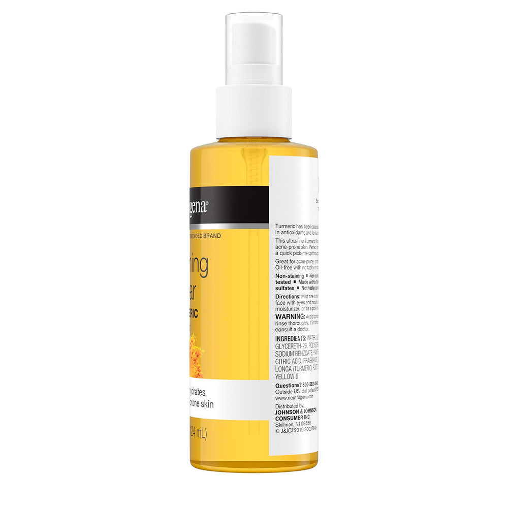Neutrogena Soothing Clear Turmeric Mist in morning routine provides lightweight moisture boost.