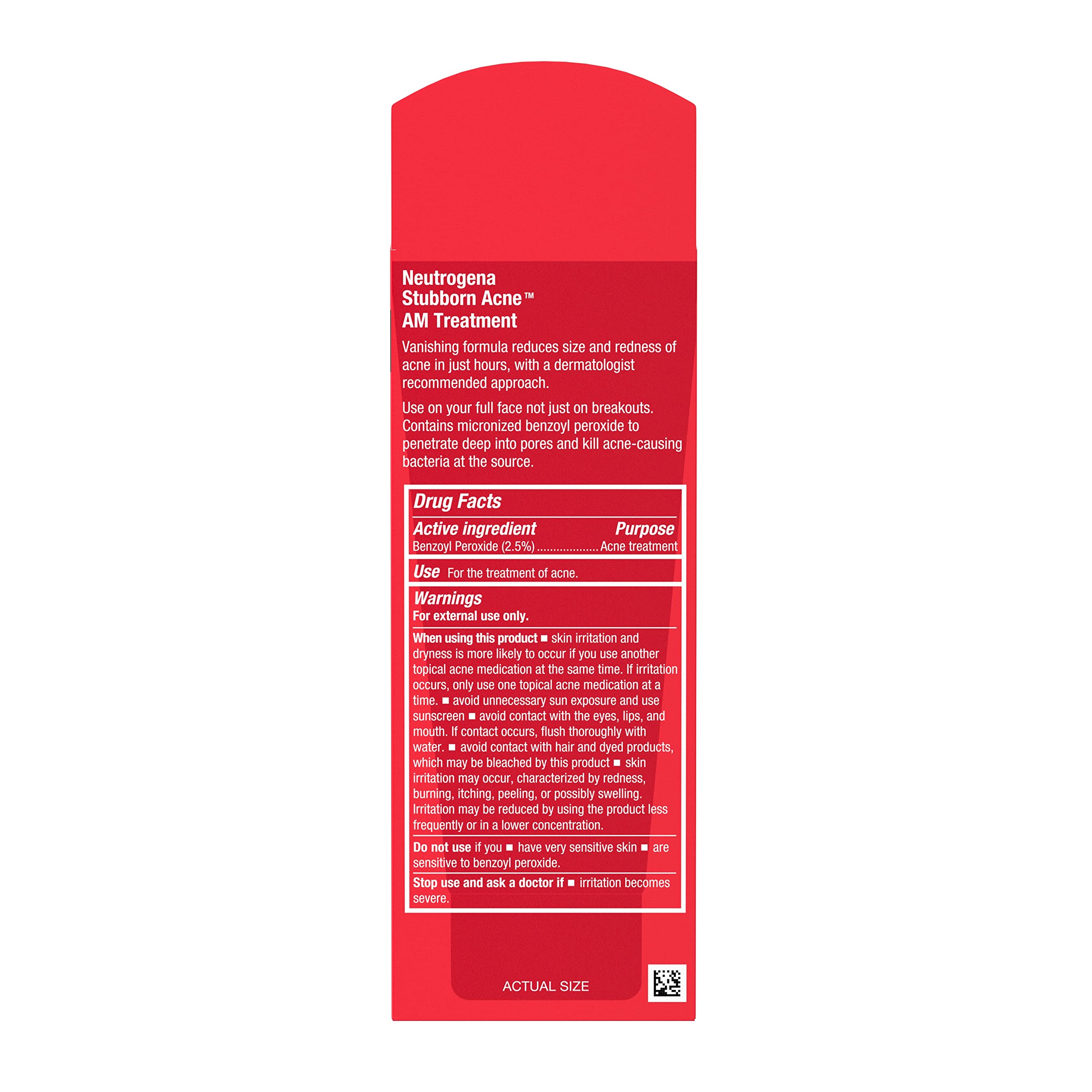 Neutrogena AM Treatment image emphasizing a non-oily finish after application.