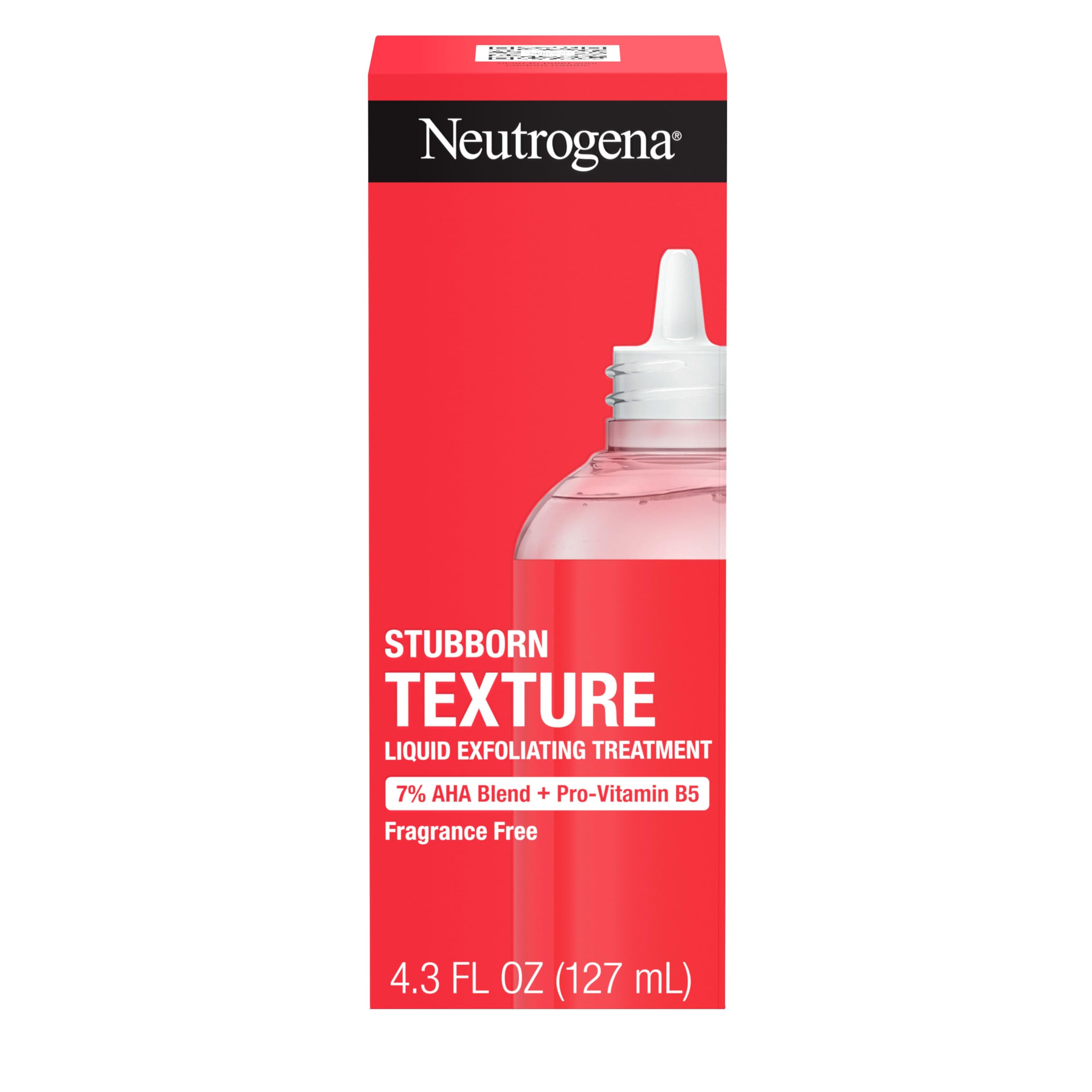 Neutrogena Stubborn Texture liquid exfoliant bottle for daily gentle exfoliation