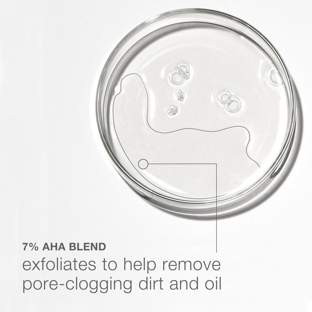 Neutrogena Stubborn Texture liquid exfoliant close-up with acids for pore cleansing