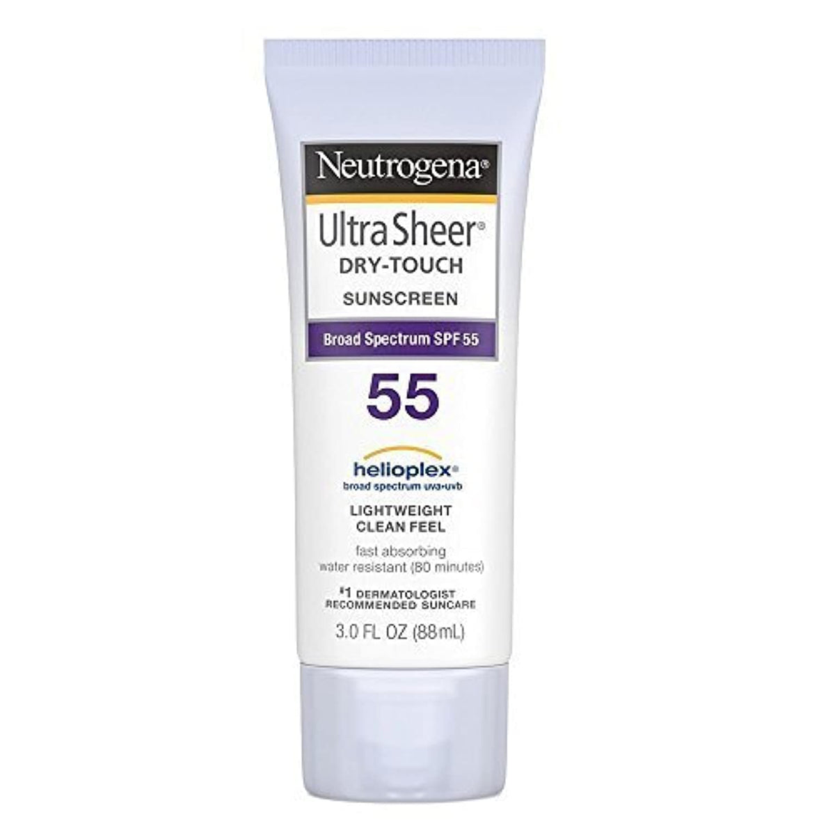 Neutrogena Ultra Sheer Dry-Touch sunscreen bottle with a matte finish for daily wear.