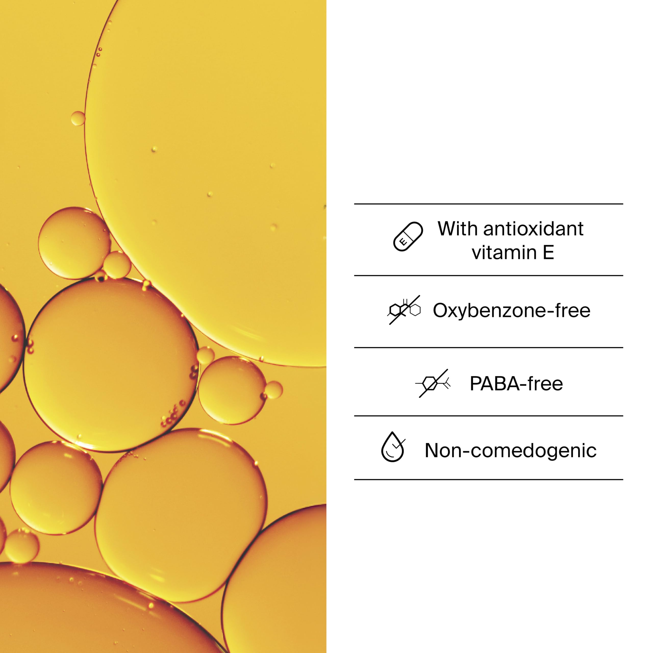 Neutrogena Ultra Sheer label closeup ingredients showing Helioplex and vitamin E benefits