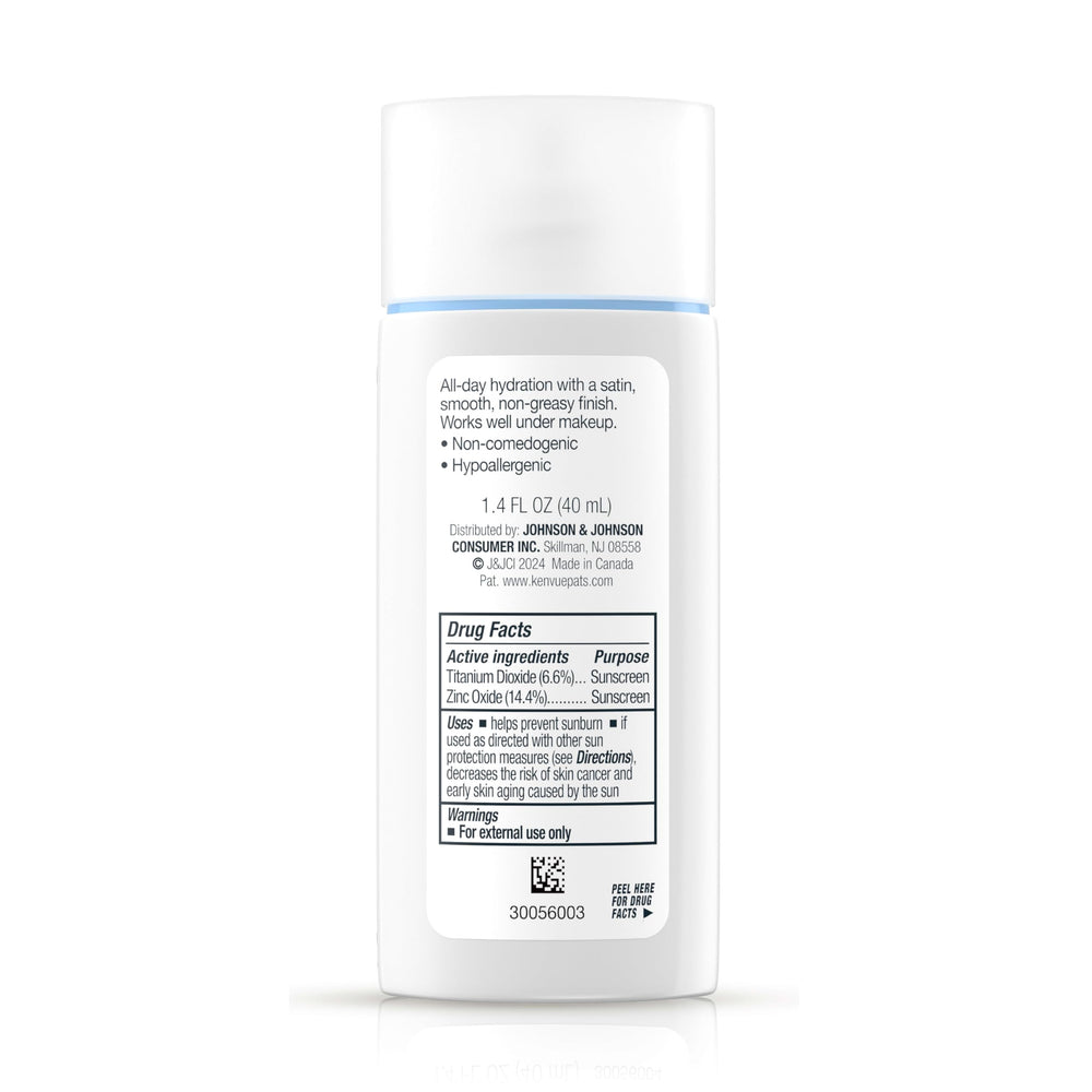 Neutrogena Ultra Sheer Mineral Face Liquid Sunscreen travel-friendly 1.4 oz tube.