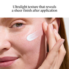 Neutrogena Ultra Sheer Mineral sunscreen texture swatch shows non-greasy finish.