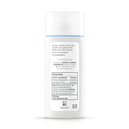 Neutrogena Ultra Sheer Mineral Sunscreen packaging showcases zinc oxide and titanium dioxide actives.